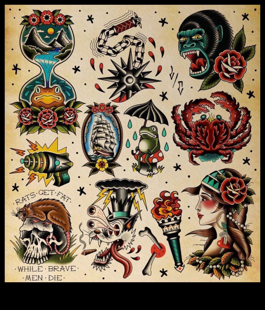 Klasiskās līnijas, izturīgi stāsti: tradicionālie tetovējumu brīnumi