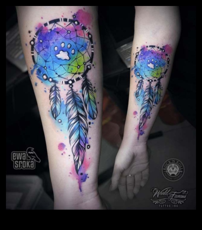 Hromatiski sapņi: akvareļu tetovējumi, kas apbur ar katru sitienu